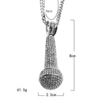 Hip-hop diamond-encrusted microphone necklaces. by nowadaysfashion