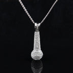 Hip-hop diamond-encrusted microphone necklaces. by nowadaysfashion
