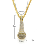 Hip-hop diamond-encrusted microphone necklaces. by nowadaysfashion