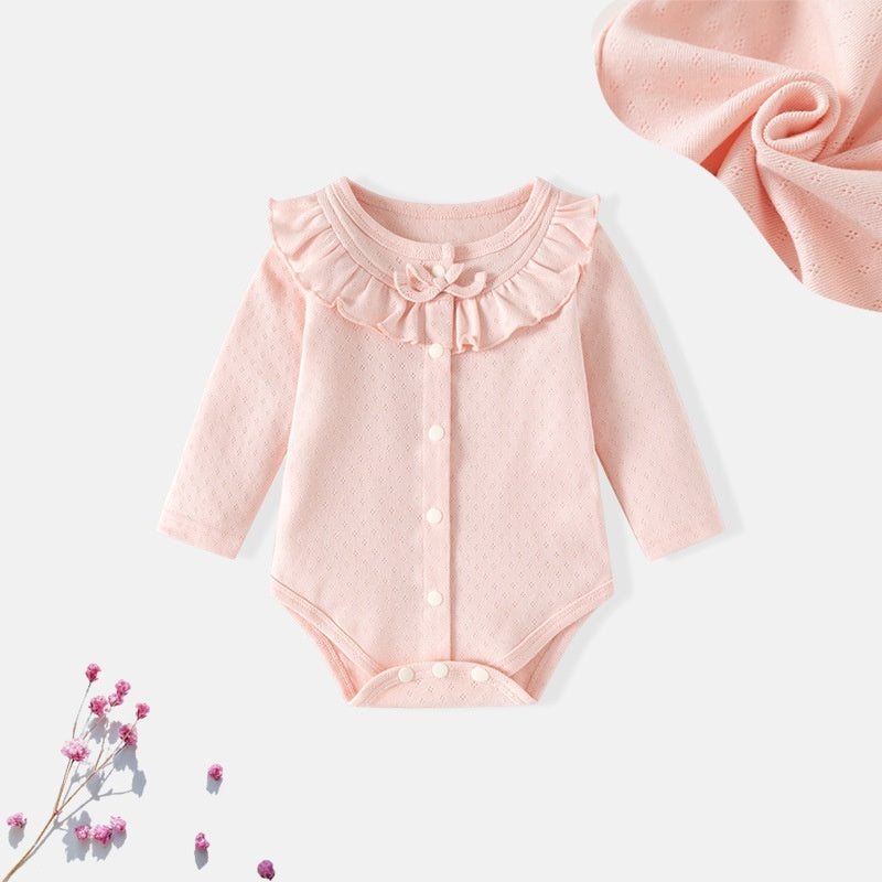 Baby Romper Sweet Jacquard Pure Cotton Crawling Suit Princess-style Clothing by Baby Joy
