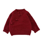 Thickened Chinese-style Buttoned Collar Knitted Sweater by Baby Joy