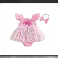 Girls And Infants Mesh Romper With A Tulle Skirt And Bow by Baby Joy