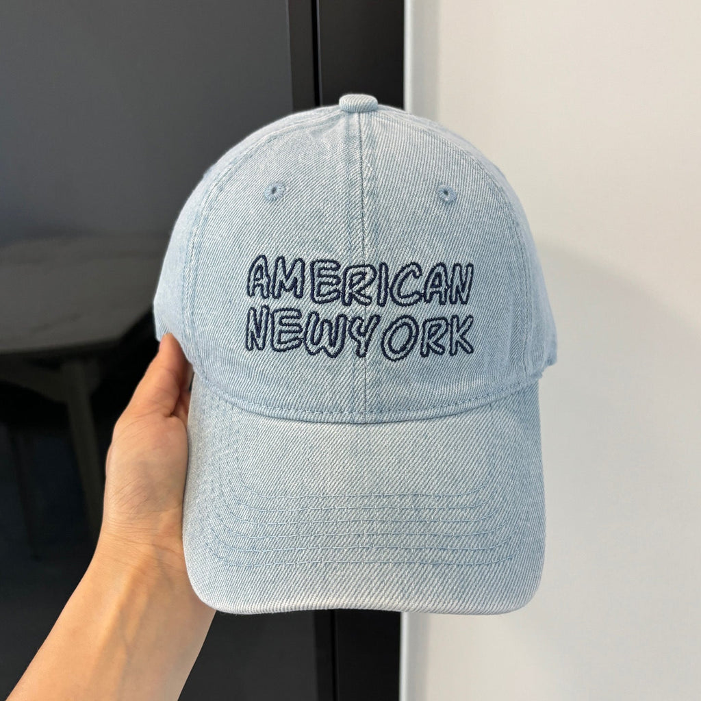 American Retro Washed Denim Peaked Cap — Korean Style Vintage Baseball Hat by FitiqueFit