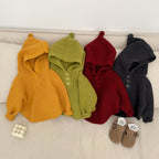 Thickened Hooded Knitted Pullover For Spring And Autumn by Baby Joy