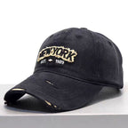Embroidered Letter Denim Baseball Cap – Soft Crown by FitiqueFit