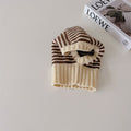 Childrens Contrast-Color Striped Knitted Hat by Baby Joy