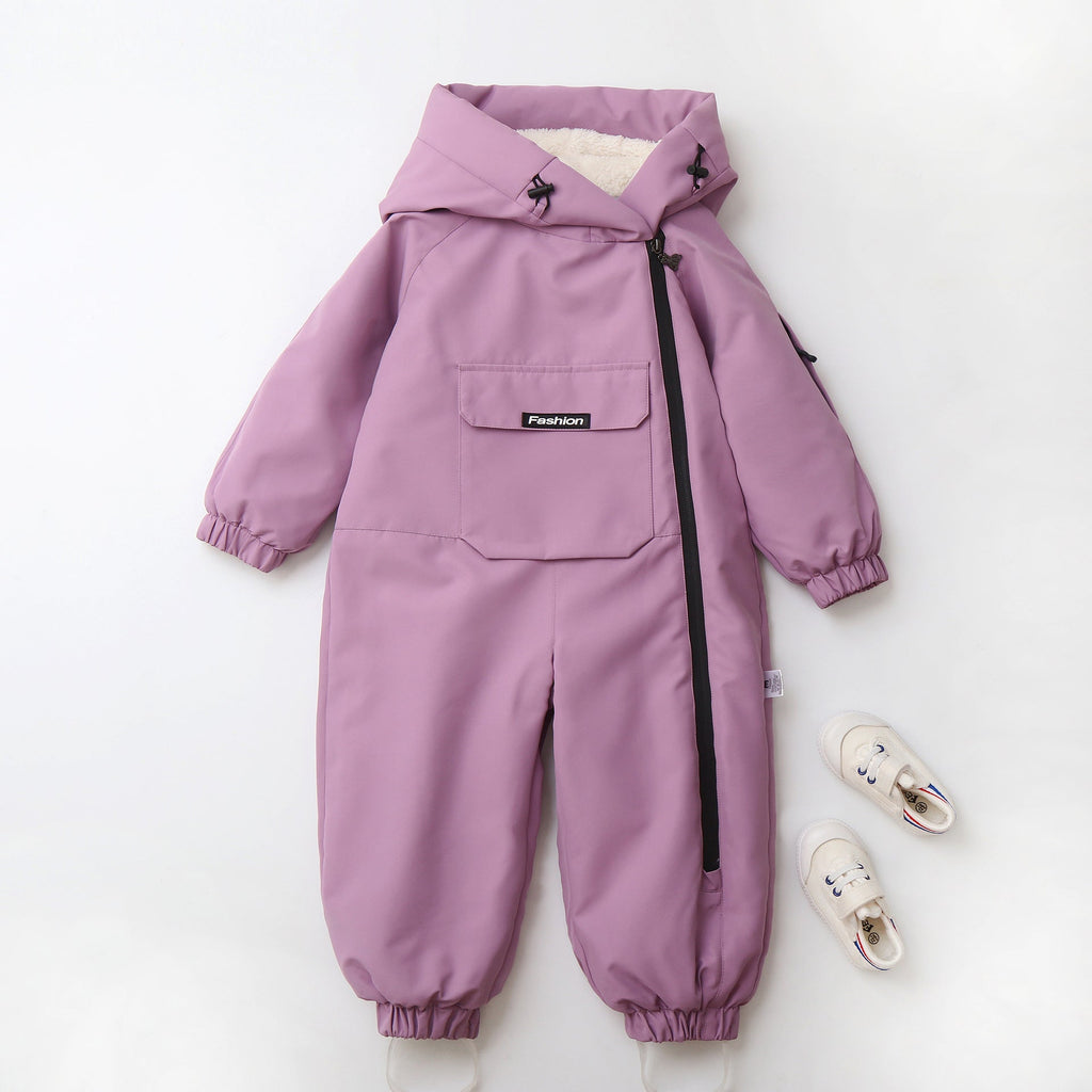 Long Crawling Suit One-piece Hooded Jumpsuit by Baby Joy