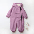 Long Crawling Suit One-piece Hooded Jumpsuit by Baby Joy