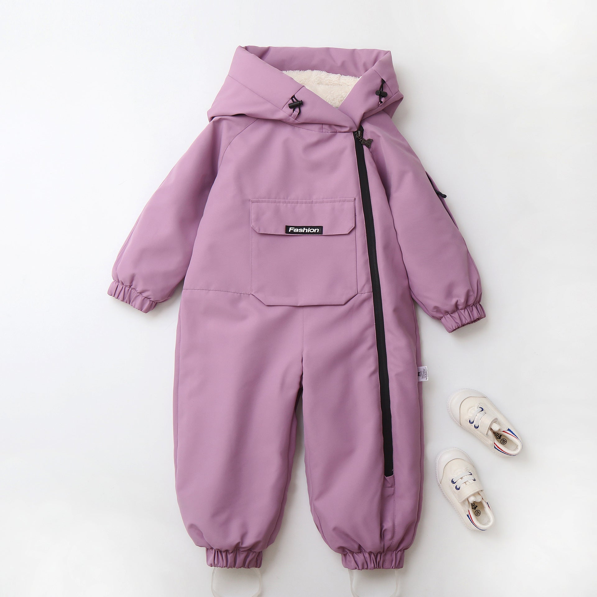 Long Crawling Suit One-piece Hooded Jumpsuit by Baby Joy