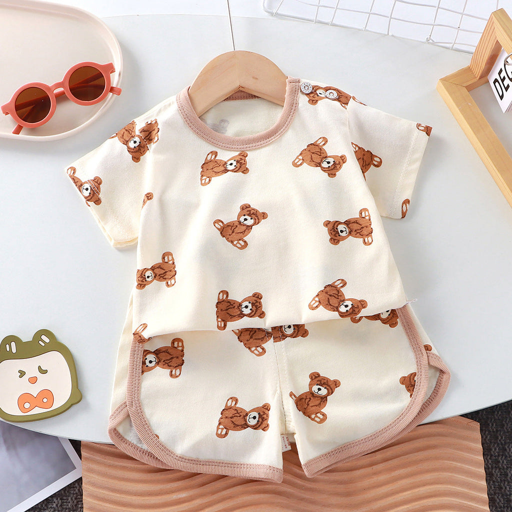 Children's Short-Sleeve Set Baby Summer T-Shirt Two-Piece Set by Baby Joy