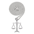 Justice Scale Iced Out CZ Hip Hop Necklace by nowadaysfashion