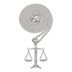 Justice Scale Iced Out CZ Hip Hop Necklace by nowadaysfashion