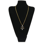 Justice Scale Iced Out CZ Hip Hop Necklace by nowadaysfashion