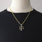 Justice Scale Iced Out CZ Hip Hop Necklace by nowadaysfashion