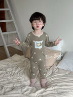 Boneless Pure Cotton Thermal Underwear Set For Boys And Girls Autumn Tops And Pants by Baby Joy