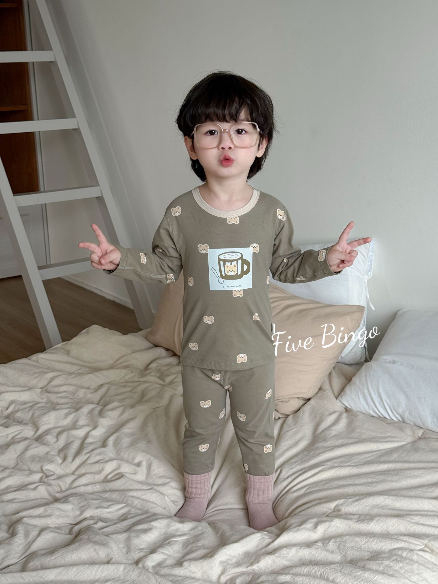 Boneless Pure Cotton Thermal Underwear Set For Boys And Girls Autumn Tops And Pants by Baby Joy