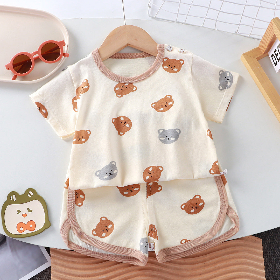 Children's Short-Sleeve Set Baby Summer T-Shirt Two-Piece Set by Baby Joy