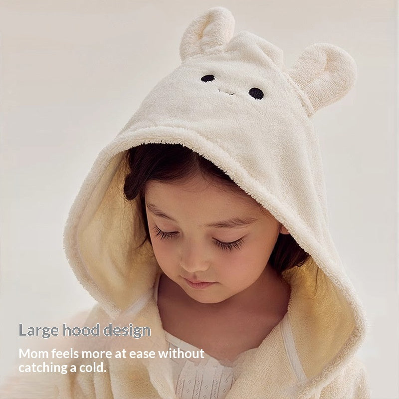 Children's Nightgown Girls' Absorbent Thickened Bathrobe by Baby Joy