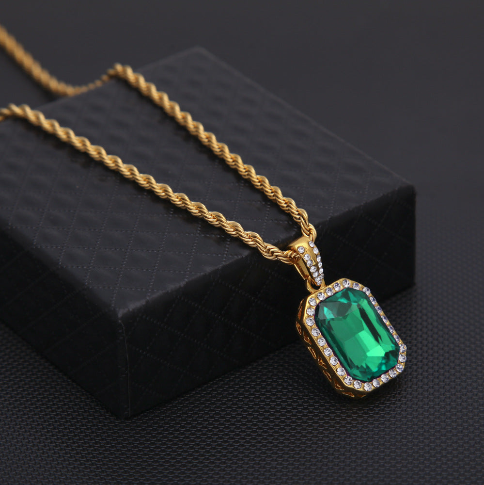 Hip-Hop Mini Diamond Pendant Necklace by nowadaysfashion