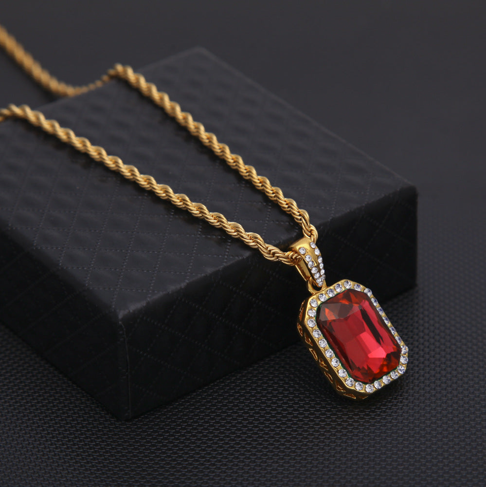 Hip-Hop Mini Diamond Pendant Necklace by nowadaysfashion