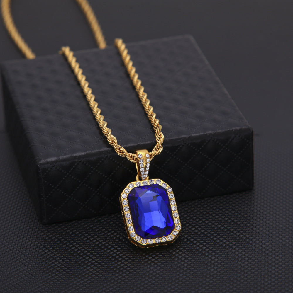 Hip-Hop Mini Diamond Pendant Necklace by nowadaysfashion