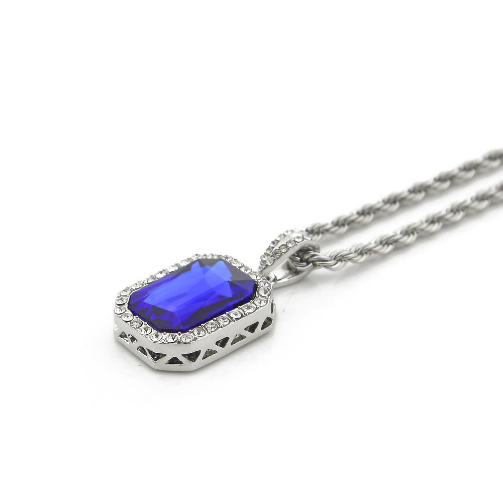 Hip-Hop Mini Diamond Pendant Necklace by nowadaysfashion