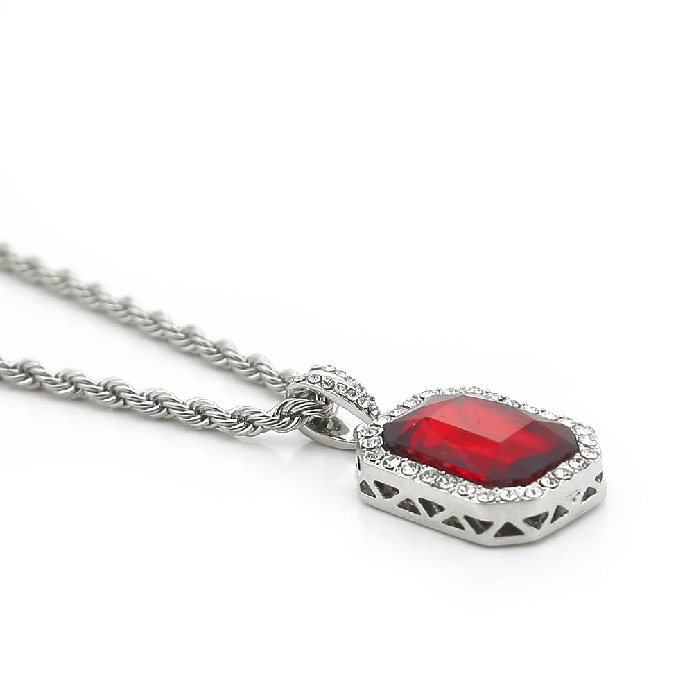 Hip-Hop Mini Diamond Pendant Necklace by nowadaysfashion