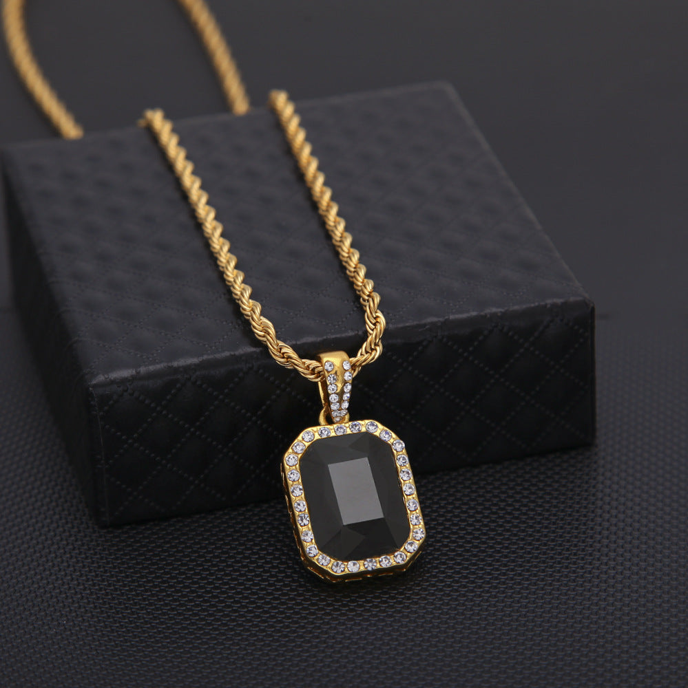 Hip-Hop Mini Diamond Pendant Necklace by nowadaysfashion
