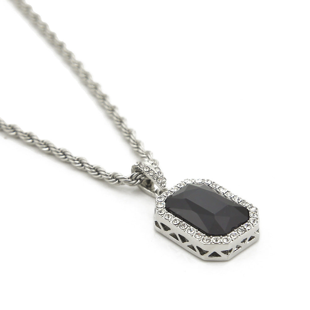 Hip-Hop Mini Diamond Pendant Necklace by nowadaysfashion