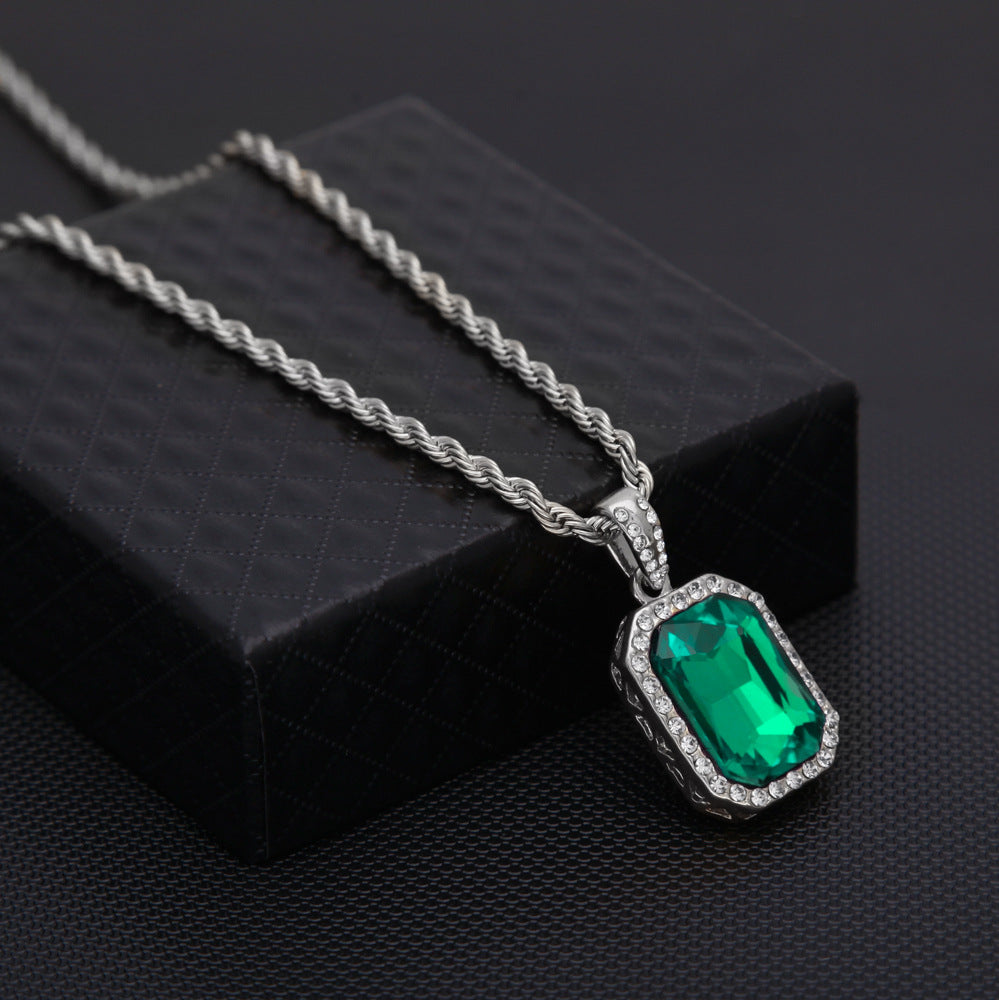 Hip-Hop Mini Diamond Pendant Necklace by nowadaysfashion