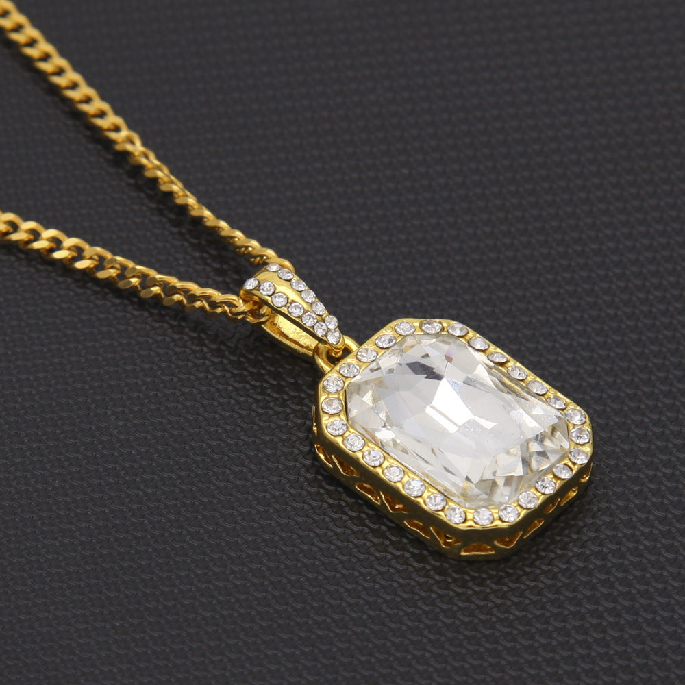 Hip-Hop Mini Diamond Pendant Necklace by nowadaysfashion