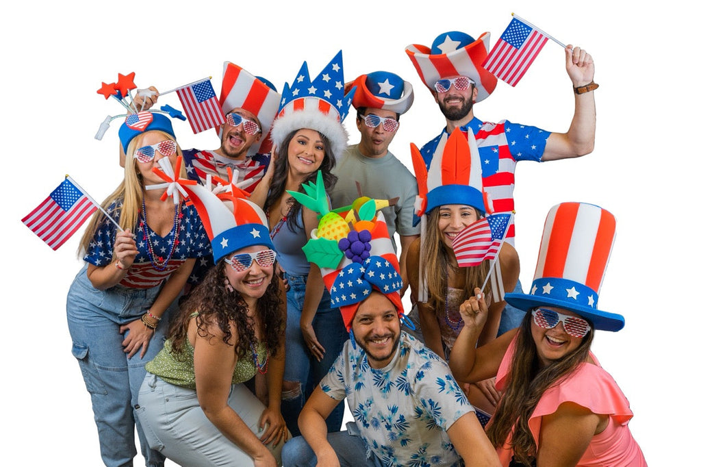 Patriotic Party Pack (20 Hats & 20 Headbands) by Foam Party Hats Inc