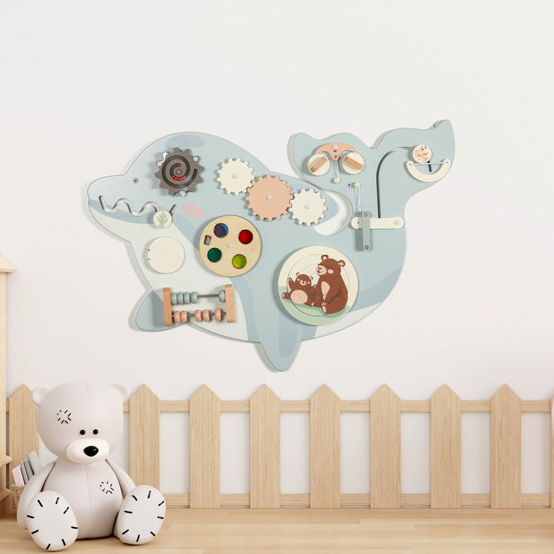 Kids Bedroom Busy Board Educational Wooden Toy by Baby Joy
