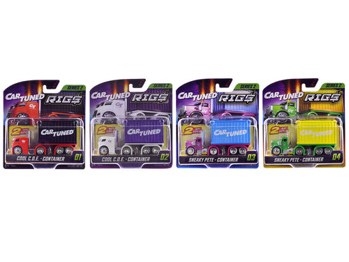 "Rigs" Container Case Series 2 Set of 4 Pieces Diecast Model Cars by CarTuned by LuxuryLifeWay Online Store