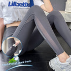 Women's Shapewear Tummy-Control Leggings – High-Stretch Cropped Nylon Pants by FitiqueFit