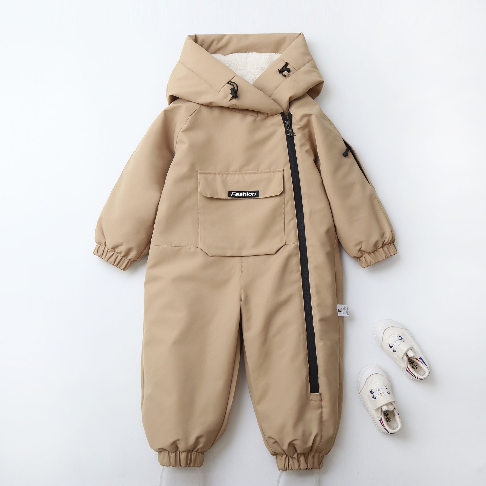 Long Crawling Suit One-piece Hooded Jumpsuit by Baby Joy