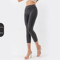Denim-Look Capri Yoga Pants – Slim Fit High-Elastic Tummy Control Fitness Pants by FitiqueFit