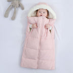 Autumn And Winter Warm Thickened Hooded Newborn Swaddle by Baby Joy