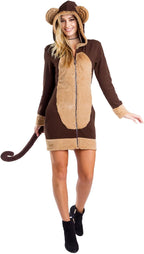 Deer Costume Dress - Women's Animal Halloween Outfit with Antlers and Crown by Lady Ros