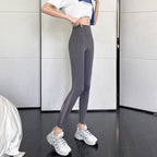 Women's Shapewear Tummy-Control Leggings – High-Stretch Cropped Nylon Pants by FitiqueFit