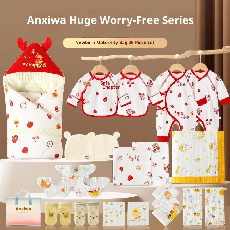 Maternity Bag Newborn Swaddle Bath Towel Clothing Set by Baby Joy