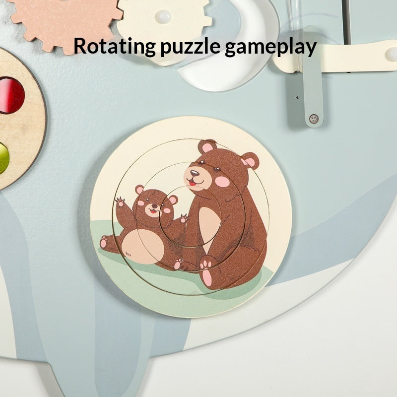 Kids Bedroom Busy Board Educational Wooden Toy by Baby Joy
