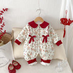Baby Cotton-padded One-piece Bodysuit Pure Cotton Class A Winter Clothing Warm And Extra-thick by Baby Joy