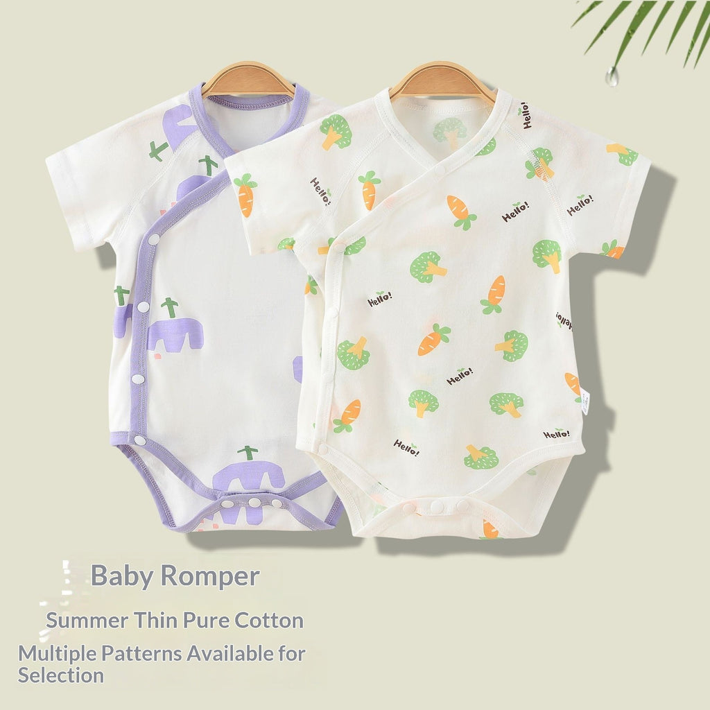 Simple Cartoon Print Summer Baby Rompers Girls Clothing by Baby Joy