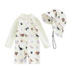 Baby Long-sleeved Onesie Swimsuit With Sun Protection for Boys And Girls by Baby Joy