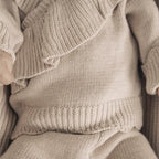 Baby Ruffle-Trim Sweater Cardigan Outfit Pants Headband 3-Piece Set by Baby Joy