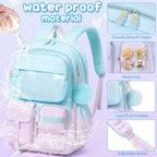 Girls School Backpack Set 3-Piece - Waterproof Kids Backpack with Lunch Box by Lady Ros