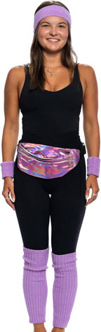 80's Retro Style Women's Aerobics Halloween Costume Cosplay Accessory Set by TVStoreOnline