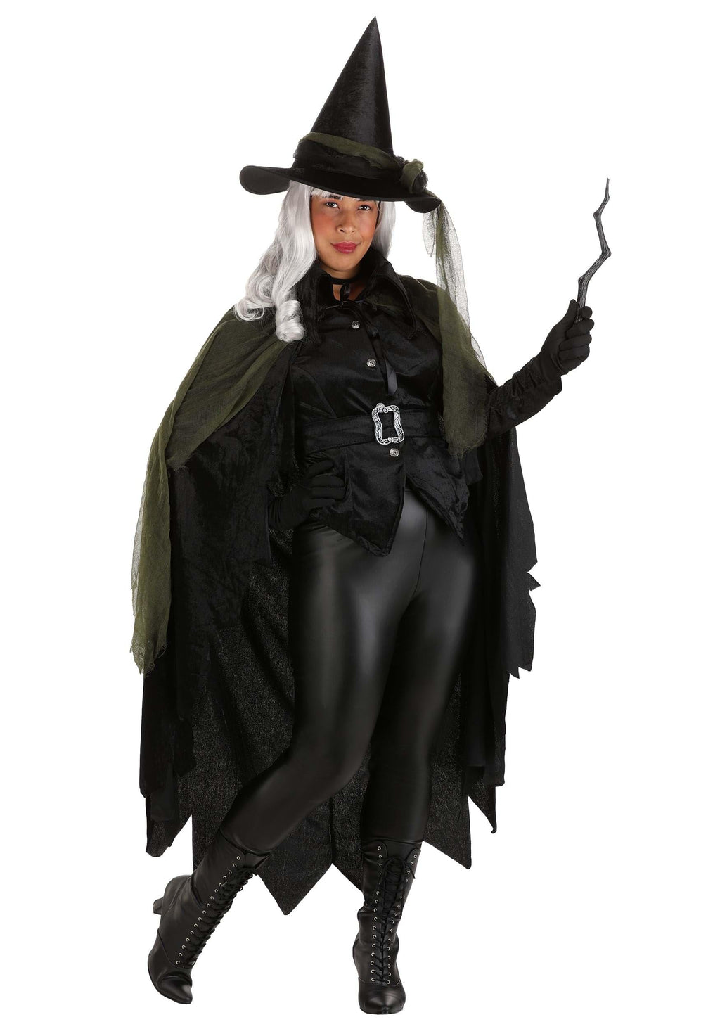 Cool Witch Costume - Women's Gothic Witch Outfit with Hat and Cape by Lady Ros