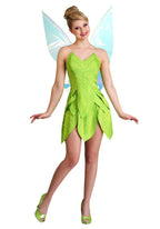 Fairytale Tink Costume - Women's Fairy Dress with Wings and Leaf Panels by Lady Ros